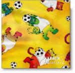 Timeless Treasures - Soccer Cats - C7894 - BUY THE BOLT - Yellow - 2 5/8 Yds Avail